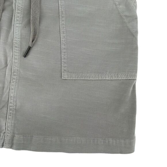 James Perse Skirt Size 1 US Size S Khaki Tan Drawstring Mini Pockets Gorpcore - Picture 5 of 8